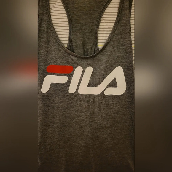 FILA T-Back Athletic Tank Top XL Gray - Picture 3 of 4